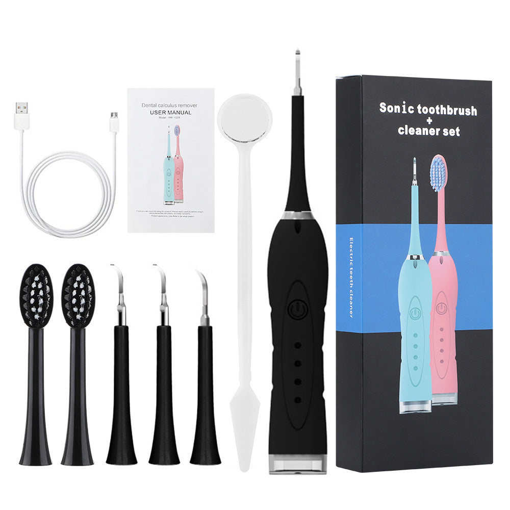 Seven-In-One Tooth Cleaner 4-Speed Electric Toothbrush Tartar Cleaning USB Household Tooth