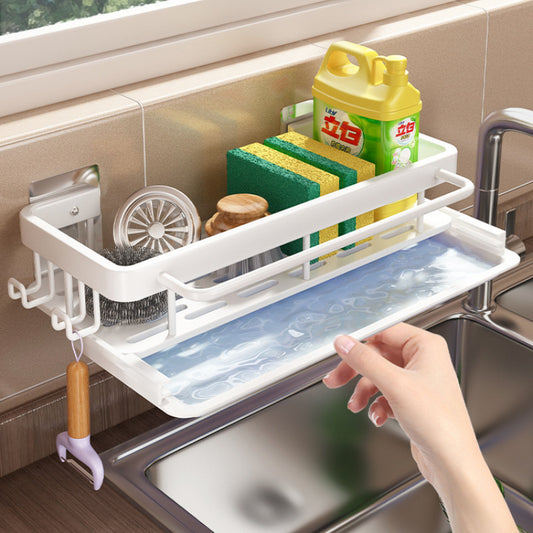 Wipe Rack Kitchen Storage Rack Without Punching Shelves Wall Mounted Spice Rack Home Drainert