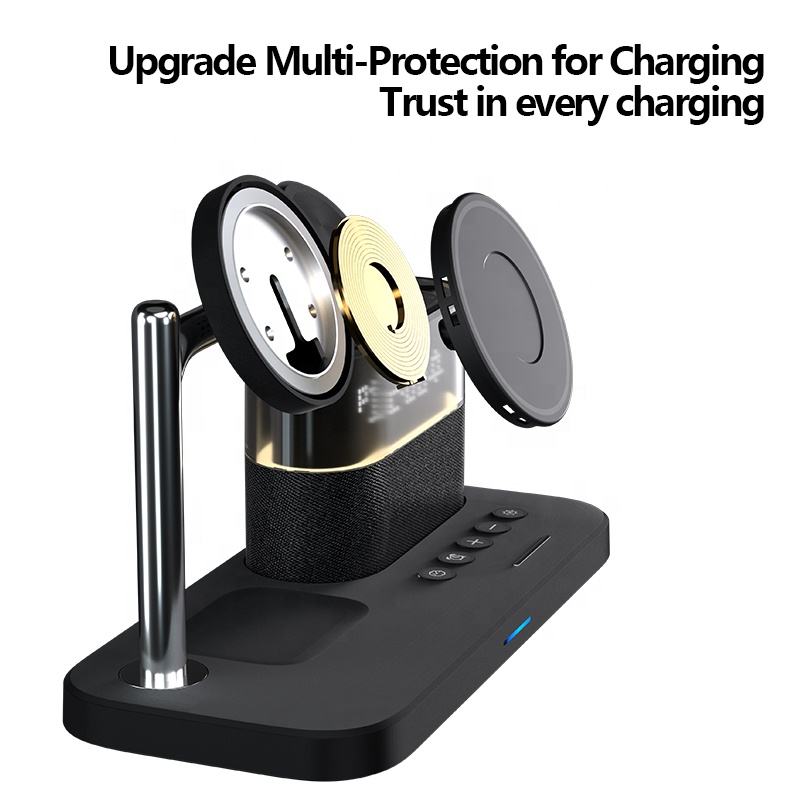 Magnetic wireless charger 3-in-1 wireless charging clock wireless charger suitable for Apple