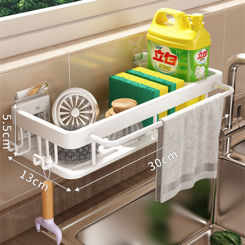 Wipe Rack Kitchen Storage Rack Without Punching Shelves Wall Mounted Spice Rack Home Drainert