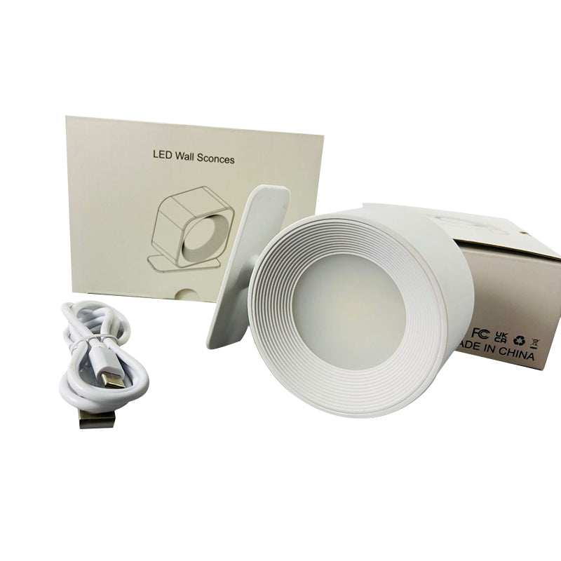 Non punching magnetic wall lamp USB charging LED night light adjustable eye protection bedside reading light