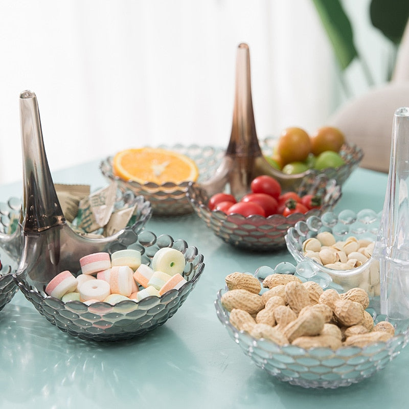 Stacked  European Storage Tray Multi-layer Plastic Plate Dried Fruit Snack Platter Bowl
