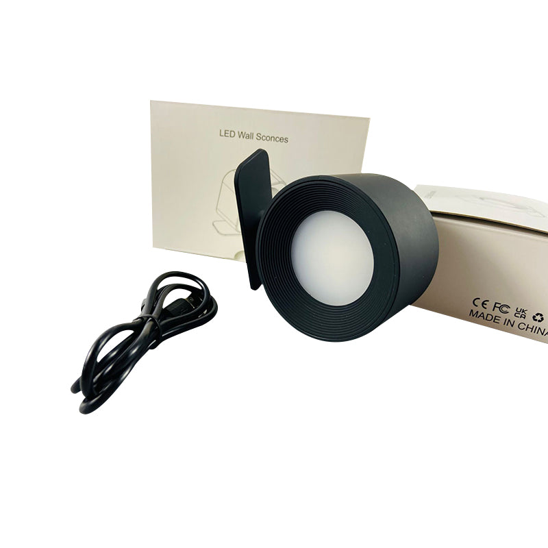 Non punching magnetic wall lamp USB charging LED night light adjustable eye protection bedside reading light