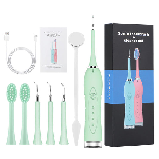 Seven-In-One Tooth Cleaner 4-Speed Electric Toothbrush Tartar Cleaning USB Household Tooth