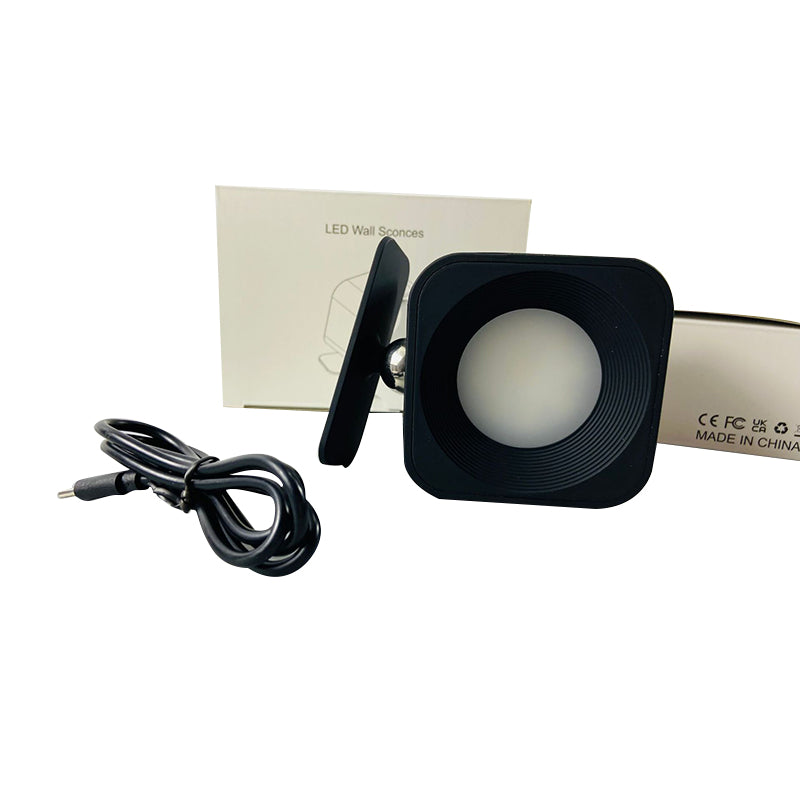 Non punching magnetic wall lamp USB charging LED night light adjustable eye protection bedside reading light