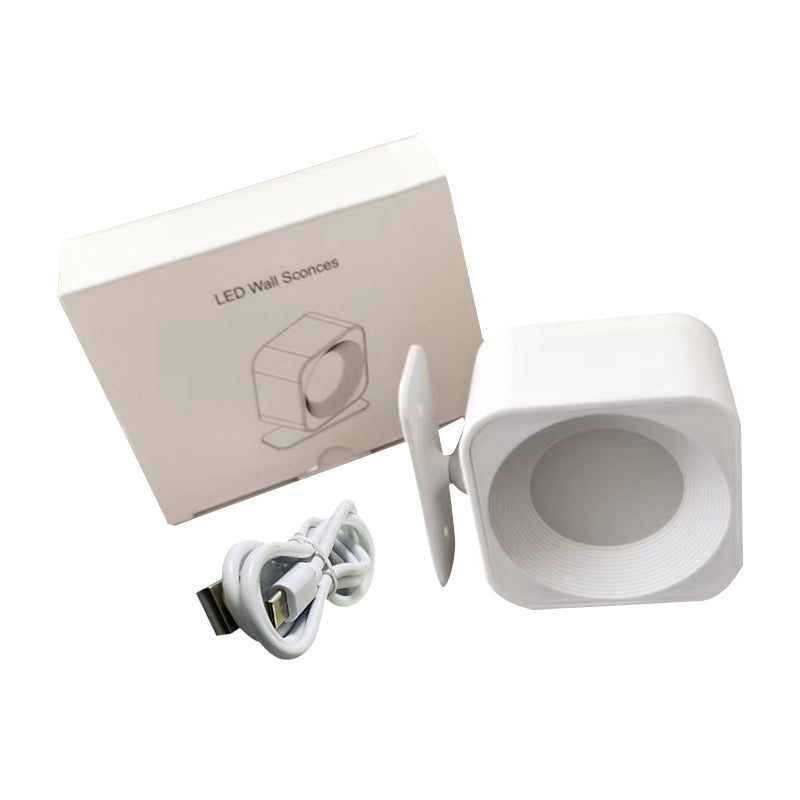 Non punching magnetic wall lamp USB charging LED night light adjustable eye protection bedside reading light