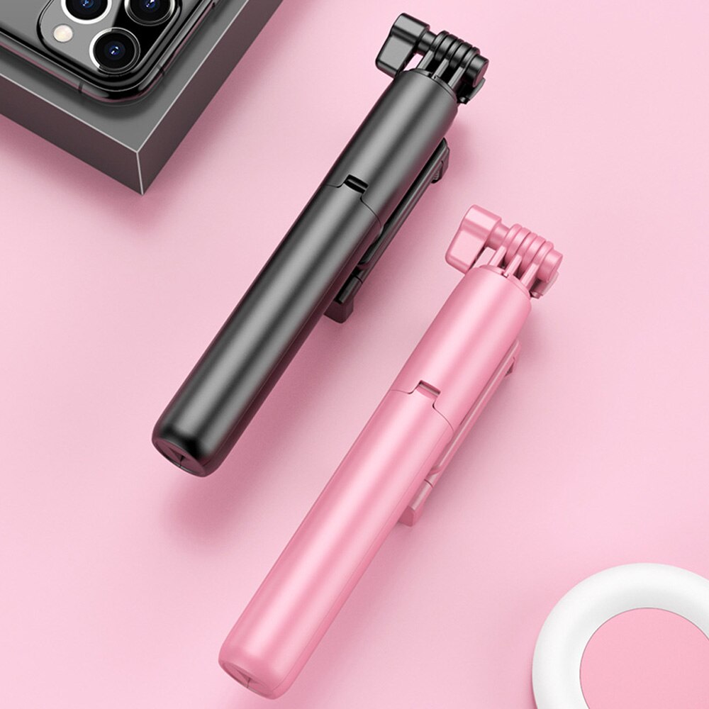 Wireless Bluetooth-compatible Selfie Stick with Led Ring Light
