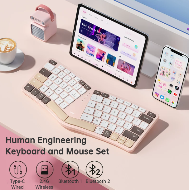 Bluetooth Wireless Ergonomic Keyboard